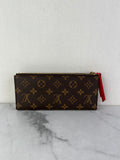 LOUIS VUITTON Monogram Coquelicot Red Adele Wallet