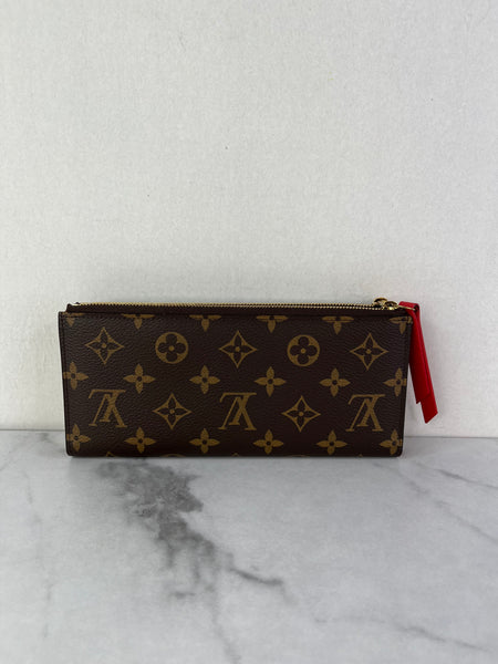 LOUIS VUITTON Monogram Coquelicot Red Adele Wallet