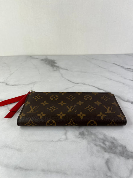 LOUIS VUITTON Monogram Coquelicot Red Adele Wallet