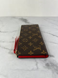 LOUIS VUITTON Monogram Coquelicot Red Adele Wallet