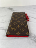 LOUIS VUITTON Monogram Coquelicot Red Adele Wallet