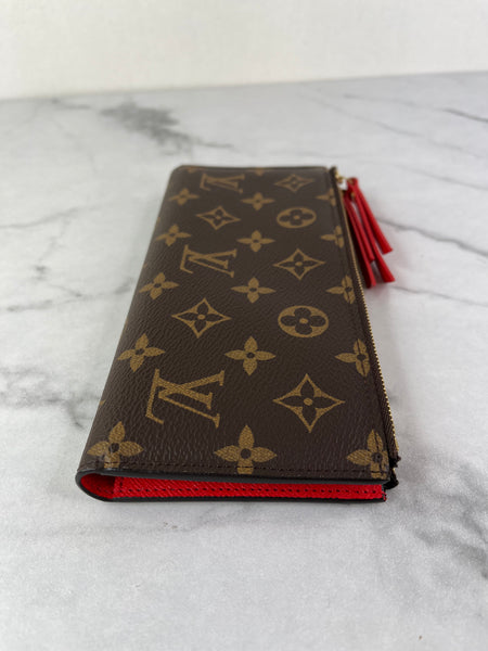 LOUIS VUITTON Monogram Coquelicot Red Adele Wallet