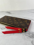 LOUIS VUITTON Monogram Coquelicot Red Adele Wallet