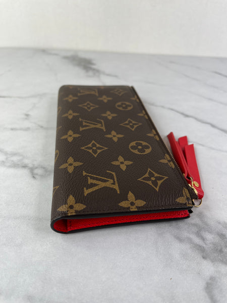 LOUIS VUITTON Monogram Coquelicot Red Adele Wallet
