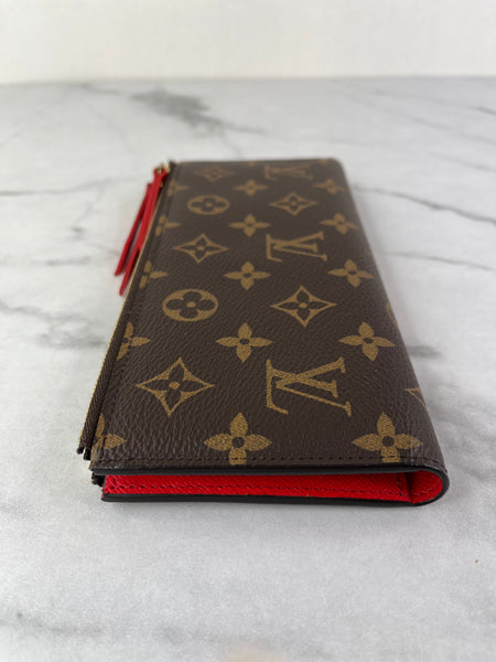 LOUIS VUITTON Monogram Coquelicot Red Adele Wallet
