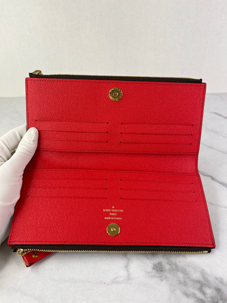 LOUIS VUITTON Monogram Coquelicot Red Adele Wallet