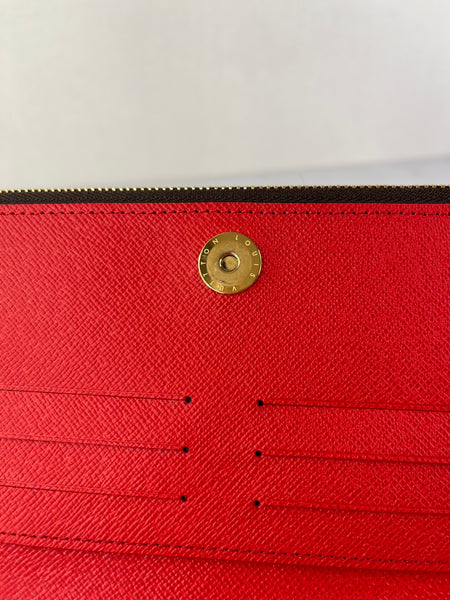 LOUIS VUITTON Monogram Coquelicot Red Adele Wallet
