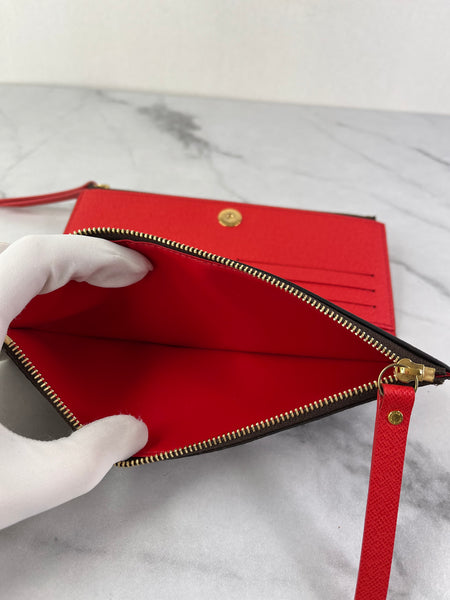 LOUIS VUITTON Monogram Coquelicot Red Adele Wallet