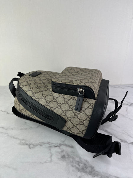 GUCCI Black GG Supreme Monogram Small Eden Day Backpack
