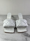 Bottega Veneta Intrecciato leather Optic White Lido Mules Size 37
