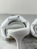 Bottega Veneta Intrecciato leather Optic White Lido Mules Size 37