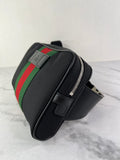GUCCI Black Canvas Web Slim Belt Bag