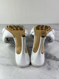 Bottega Veneta Intrecciato leather Optic White Lido Mules Size 37