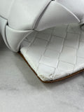 Bottega Veneta Intrecciato leather Optic White Lido Mules Size 37