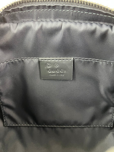 GUCCI Black Canvas Web Slim Belt Bag