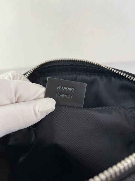 GUCCI Black Canvas Web Slim Belt Bag