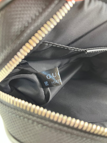 GUCCI Black Canvas Web Slim Belt Bag