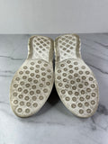 CHANEL White Black Lycra Womens CC Sneakers Size 36.5