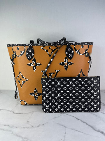LOUIS VUITTON Monogram Giant Jungle Neverfull MM Tote Shoulder Bag