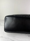 SAINT LAURENT Black Calfskin Quilted ES Giant Travel Shoulder Bag