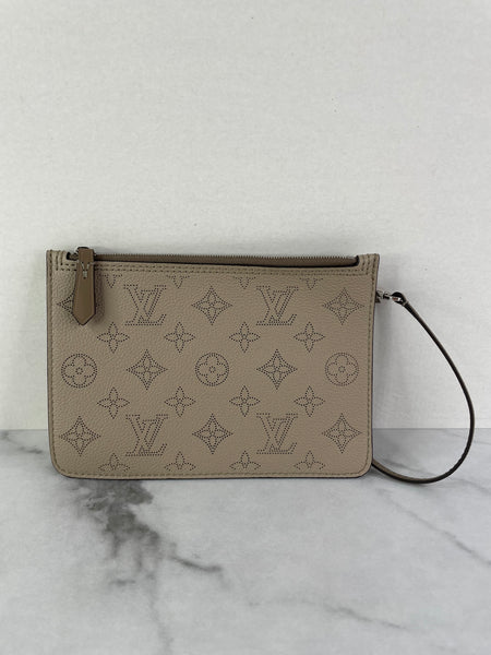 LOUIS VUITTON Mahina Galet (Grey/Beige) Pochette/Wristlet