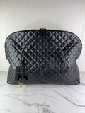 SAINT LAURENT Black Calfskin Quilted ES Giant Travel Shoulder Bag