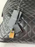 SAINT LAURENT Black Calfskin Quilted ES Giant Travel Shoulder Bag