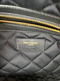 SAINT LAURENT Black Calfskin Quilted ES Giant Travel Shoulder Bag
