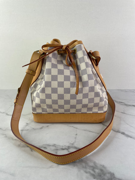 LOUIS VUITTON Damier Azur Noé BB bucket crossbody/shoulder bag