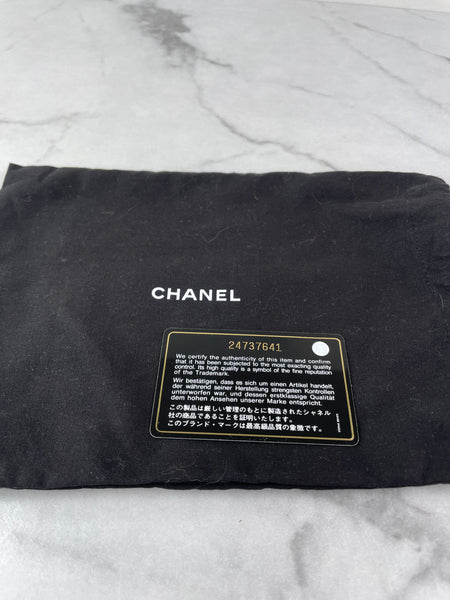 Chanel Black Caviar Chevron Quilted Square Wallet On Chain WOC Crossbody/Shoulder Bag