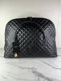 SAINT LAURENT Black Calfskin Quilted ES Giant Travel Shoulder Bag