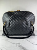 SAINT LAURENT Black Calfskin Quilted ES Giant Travel Shoulder Bag