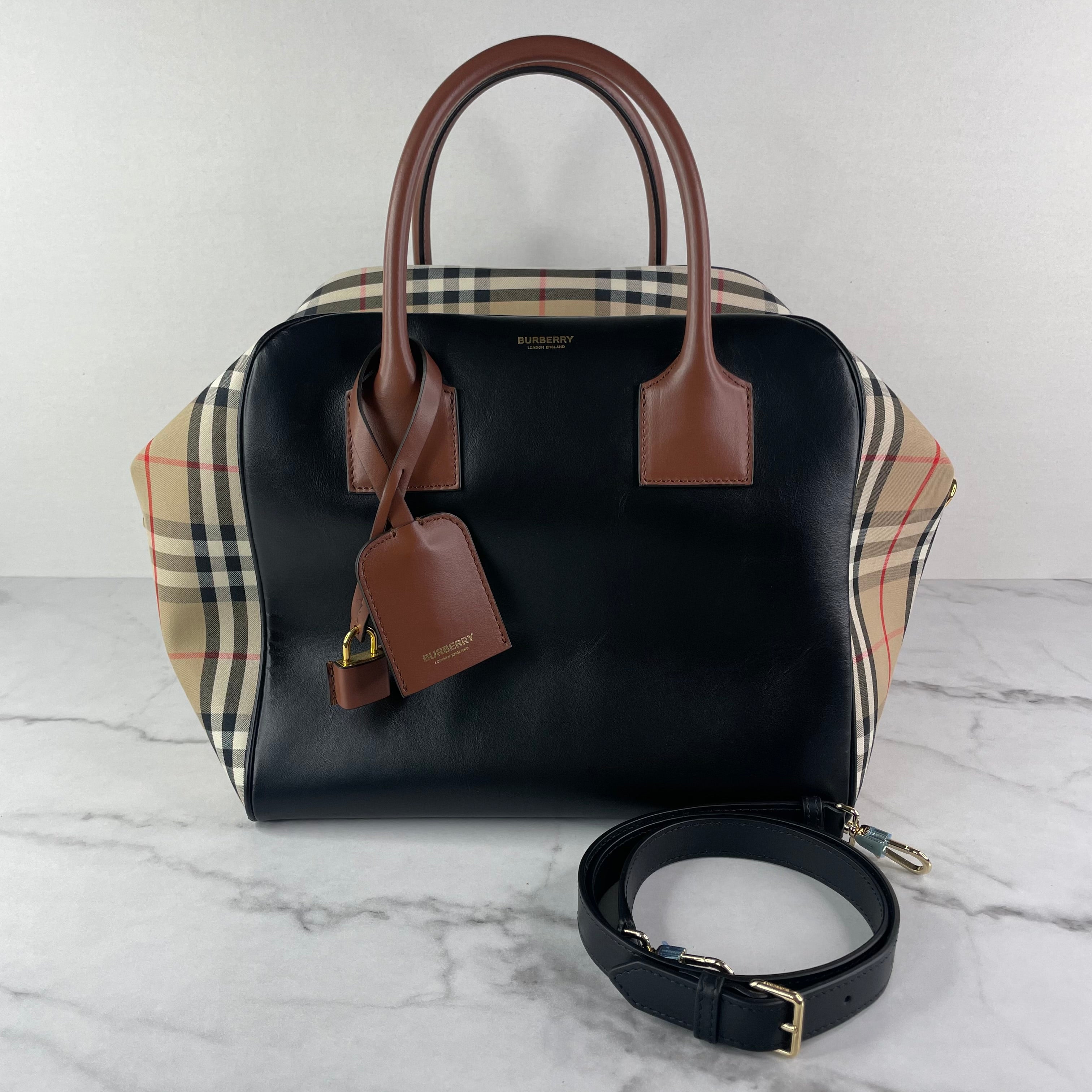ハンドバッグ Burberry Caramel Leather Medium Cotswolds Handbag Medium Cotswolds Tote in Hazel - Women, Leather | Burberry