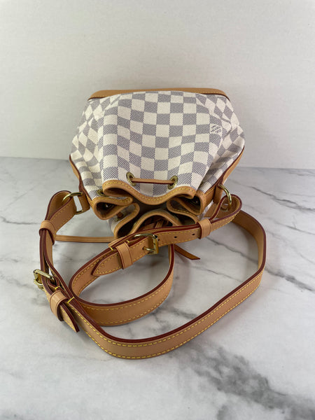 LOUIS VUITTON Damier Azur Noé BB bucket crossbody/shoulder bag
