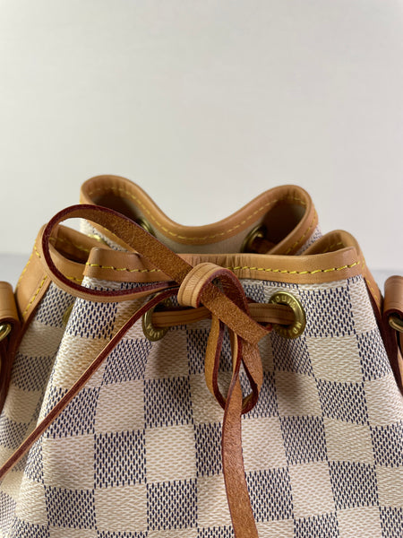 LOUIS VUITTON Damier Azur Noé BB bucket crossbody/shoulder bag