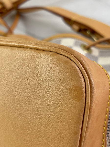 LOUIS VUITTON Damier Azur Noé BB bucket crossbody/shoulder bag