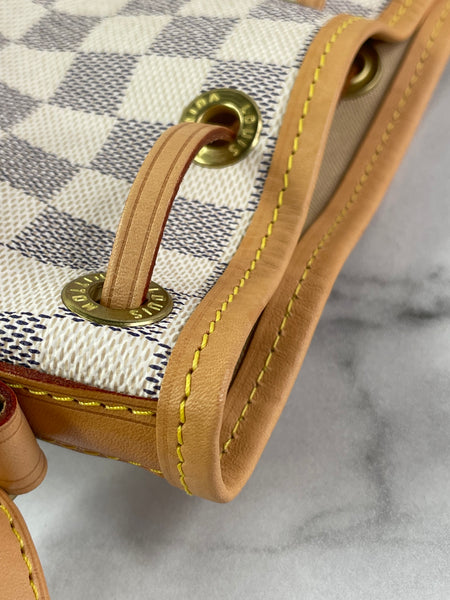 LOUIS VUITTON Damier Azur Noé BB bucket crossbody/shoulder bag