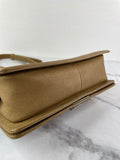 CHANEL Dark Gold Metallic Calfskin Quilted Medium Boy Flap Bag