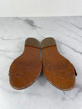 LOUIS VUITTON Leopard Print Calf Hair Lock It Flat Slide Sandals Size 37