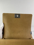 CHANEL Dark Gold Metallic Calfskin Quilted Medium Boy Flap Bag