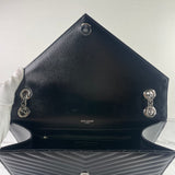 SAINT LAURENT Black Large Envelope Shoulder/Crossbody Bag