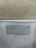 CHANEL Dark Gold Metallic Calfskin Quilted Medium Boy Flap Bag