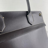 Burberry COFFEE Dark Brown Medium Leather Elizabeth Shoulder Bag