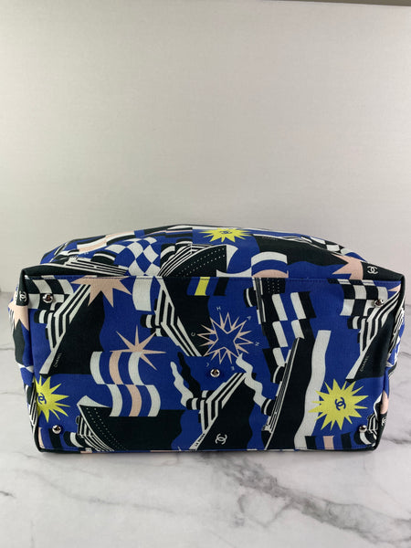 CHANEL Multicolor Canvas Large La Pausa Bay Shopping Tote Shoulder Bag