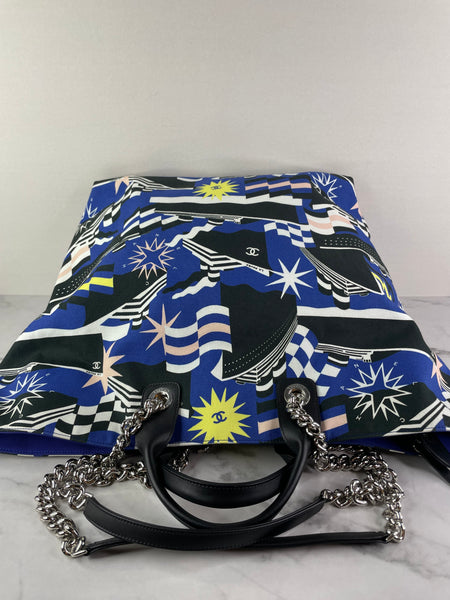 CHANEL Multicolor Canvas Large La Pausa Bay Shopping Tote Shoulder Bag