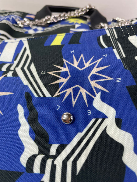 CHANEL Multicolor Canvas Large La Pausa Bay Shopping Tote Shoulder Bag