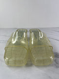 GUCCI Transparent PVC Logo Block Heel Slide Sandals Size 36