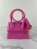 JACQUEMUS Pink Smooth Calfskin Le Chiquito Noeud Crossbody/Shoulder Bag
