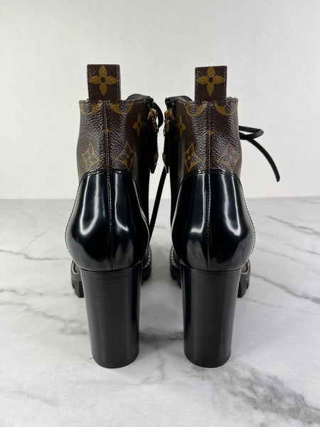 LOUIS VUITTON Monogram Star Trail Ankle Boots Size 37