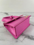 JACQUEMUS Pink Smooth Calfskin Le Chiquito Noeud Crossbody/Shoulder Bag